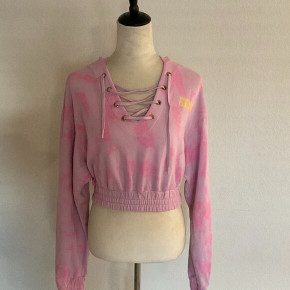 Versace Jeans Couture Tops - Versace Jeans Couture Pink Tie-Dye Hoodie sweater